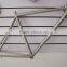 silver surface titanium bike frame made by Gr9 titanium tube