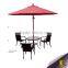 2015 hot sale new style aluminum frame plastic wood dining set WPC dining table chairs