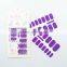 Custom dazzling 3D dark purple mini beads nail art sticker design caviar nail art sticker manicure 14 day nail decals
