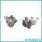 Blessing Hand of Fatima Hamsa Hand 925 Sterling Silver Button Earrings