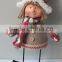 wholesale cute plush toy with plastic face and Iron bench legs can rock dolls