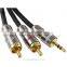 HIFI Choseal Q-565A Gold Plated 3.5mm 1.8m/3m/5m/10m/15m/ Male Stereo Plug to 2 RCA cable
