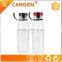 Flip 600ml clear transparent plastic sport water bottle