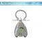 Metal trolley coin holder keychain