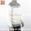 New heavy style men high neck long sleeve jacquard pullover with zipper computer knitted sweater from dongguan sanflag