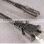 2-Prong AC Power Cord Cable Plug Male with female ac power plug 10 to 15A 110 to 125V
