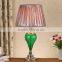 chrome brushed nickel base high quality Purple Glass Table Lamp