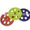 Color Rubber Coated weight plate with 7 holes DY-H-2011