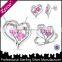 heart shaped 925 sterling silver earring findings factory price
