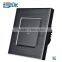 UK/EU standard aluminum and small glass panel 1gang 1way remote control touch light switch