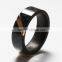 8MM Men's Black Carbon Fiber Ring Fashion Stainless Steel Wedding Band