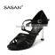 SASAN Dance Shoes Metallic Heel Lady Latin Dance Shoe Salsa Shoe Wedding Shoes S121