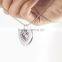 Fashion Jewelry Manufacture Polish Double Heart Pendant Necklace