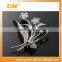 Custom metal enamel flower lapel pin