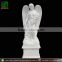 Western Style White Marble Angel Engraving Tombstone