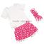 2PCS Kids Toddler Baby Girls Infant T-shirt +Pants Short Sleeve Outfit Tops Sets Clothing Girl's Wholesale Childrens Clothes Set