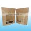 reusable stand up zipper Brown toast kraft bread packing paper bags
