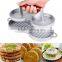 Household Double Manual Mini Burger Press Hamburger Patty Maker Burger Press