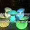 LED luminous study dining stable platic table and chair