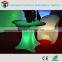 Cordless waterproof IP65 illuminated flashing multicolor change led table set