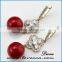 Top wholesale wedding flower earring crystal bridal crystal earring