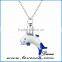 Silver Chain Glass Glowing Pendant Neckalce Glow in the Dark Cross Necklaces