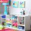 hot sale wood cube storage shelf easy assembly Collection Bookcase 4 tiers multifunction bookshelf wholesale