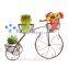 garden cart Vintage Parisian Style Tricycle 3 Tier Metal Planter Display Stand / Flower Pot Holder iron flower pot stand