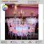 folding glass banquet hall table / round banquet table and chair for sale