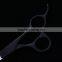 7.0inch downward curved black pet grooming scissors
