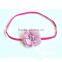 handmade chiffon flower hairbands with pearl beads center