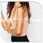 2016 Nude Color Sexy Deep-V Women Thong Nylon Bodysuit