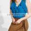 2016 Fashion Flowy Ruffle Tie Back Tank HST8029