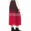 Customized Lady's Apparel Latest High-rise Elastic Waist Pleated Woven Maxi Skirt(DQM003S)