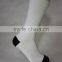 white blank polyester socks for sublimation with black heel and toe