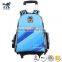 SLZ72 Latest Removable Candy color kids trolley school bag with 2 two wheels