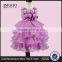 Beautiful Purple Wedding Dress For Little Girl Full Flowers Decorate Party Kids Dress Frocks Designs Tiered Dress