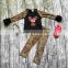 baby girls Christmas outfit girls REINDEER clothing girls leapord pant baby girls boutique party clothes with necklace and bows