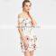 Petite women fit and flare off the shoulder skater dress
