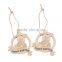 New Arrival Wood Cut Happy Easter Rabbit Wooden Tag Embellishment with String