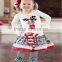 new design polka dots santa claus embroidery fall children christmas dress