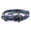 Anchor Charm Wrist Band Men Beaded Bracelet