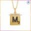 online shop china fashion jewelry FACTORY WHOLESALE price14k silver gold personalized name letter necklace