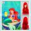 Children Girls Party Synthetic Long Red Mermaid Costume Wigs HPC-1102