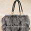 Factory wholesale customized real mink fur or fox fur bag