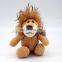 Brand LOGO Cheap Custom Soft Stuffed Animal 3.5'' Plush Lion Keychain With T shirts