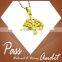 Cheap Wholesale Stainless Steel Tree of Life Gold Plated Pendants Jewelry