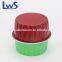 Colorful Aluminum Dessert Cup 125ml Foil Baking Cups With Plastic Lid