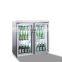 Glass Door Upright Merchandiser Beer Display Fridge Cooler With Caster