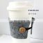 Minimalist Grey Felt Cup Cosy Reusable Takeaway Coffee Mup Sleeve